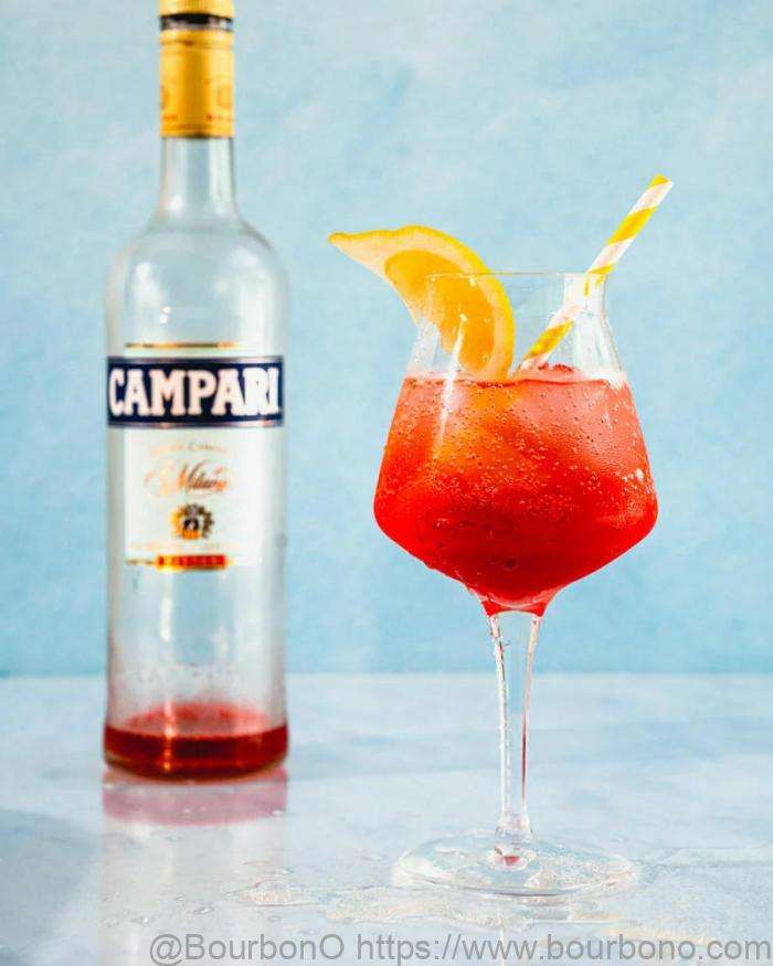 Campari is a type of liqueur originates from Italy, produced by the Davide Campari Group