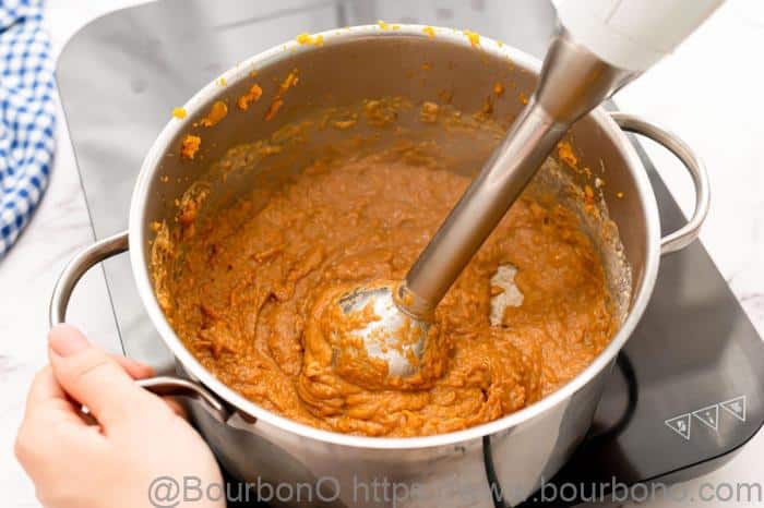 Make the filling for the Grandma old fashioned Sweet Potato Pie recipe