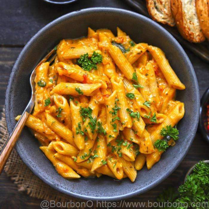 Creamy pumpkin pasta will definitely awake your taste buds