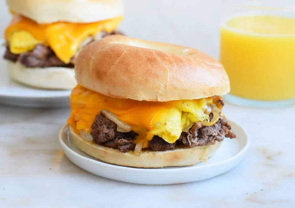 McDonald's steak egg and cheese bagel
