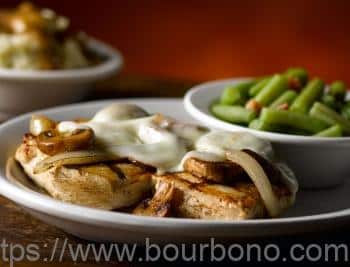 Texas Roadhouse portobello mushroom chicken with mash potatoes